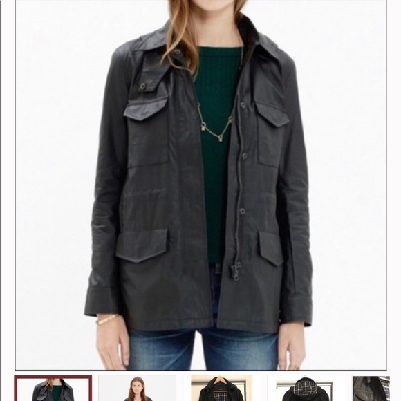 Madewell Roadtrip Black Hooded Utility Jacket - Picture 2 of 10